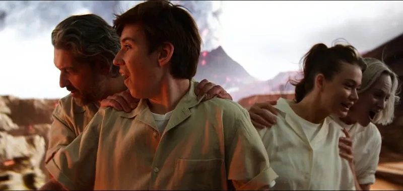 A father and son share a moment